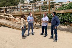El Ayuntamiento de Alcalà-Alcossebre ultima con Costas la reparación de daños del temporal Filomena en el frente litoral