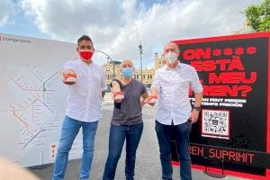 Adif y Renfe censuran la campaña de Compromís sobre la falta de inversiones del Ministerio de Transporte