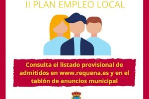 Disponible la lista de admisión para el segundo Plan de Empleo Local “Requena Trabaja”