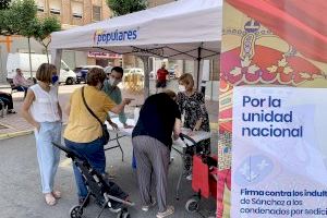 El PP de la Vall recoge firmas en defensa de la unidad de España