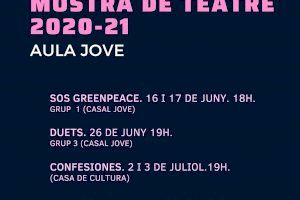 El Aula Jove de la Escuela Municipal de Teatro de Sagunto cierra el curso 2020/2021 con la representación de tres obras en la Mostra de Teatre