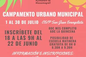 Massamagrell abre las inscripciones para el Campamento Urbano Municipal de julio