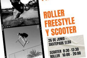 El Skate Park de Elda acogerá el sábado 26 de junio el Campeonato Autonómico de Roller Freestyle y Scooter Freestyle
