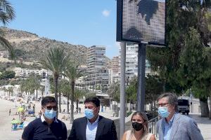 El Ayuntamiento y Aguas de Alicante presentan en La Albufereta un innovador sistema para el control de aforo en la playa