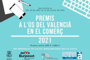 AVIVA Burjassot convoca los II Premios al Uso del Valenciano, que van de los 250 a los 800 euros