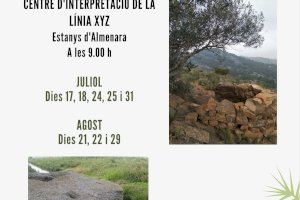 El Centre d'Interpretació de la Línia XYZ d'Almenara programa el calendari de rutes de juliol i agost