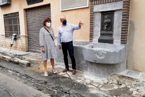 El Ayuntamiento de la Vall d’Uixó finaliza la restauración de la fuente de Béssols en la calle Diputació