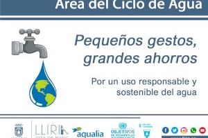 L'Ajuntament de Llíria i Aqualia llancen la campanya ‘Xicotets gestos, grans estalvis’