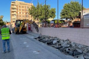 Empiezan las obras de mejora de la accesibilidad de la calle Virgen de Begoña de Puerto de Sagunto