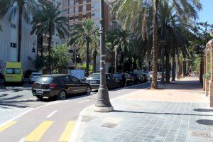 Avanzan la renovación de las aceras junto al Jardín Botánico de Valencia