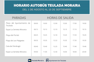 Teulada Moraira ofrecerá un nuevo servicio gratuito de autobús para unir los dos núcleos urbanos