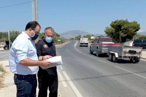 Tráfico valora la situación de la carretera CV-760 a partir de unos informes de la Policía Local