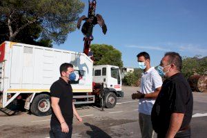 Castelló incrementa las frecuencias de recogida de poda con la incorporación de un camión pluma