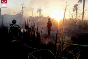 Bombers actuen en diversos incendis de vegetació a Borriana, Vila-real i Almassora