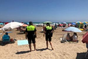 La sección de Playas de la Policía Local de Sagunto realiza casi 2.000 intervenciones en lo que va de verano