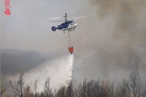 Controlat l'incendi d'Azuébar que ha afectat 420 hectàrees