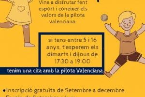 Vilamarxant lanza una nueva escuela para fomentar la pilota valenciana entre los más pequeños