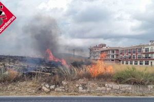 Un nou incendi de restolls i bancals al Pinós