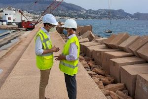 Conselleria i Ajuntament supervisen les obres de reforç del dic del Port d'Altea