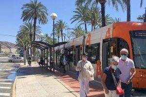 La Generalitat facilitó la movilidad de 929.222 personas usuarias en TRAM d'Alacant en agosto, un 35% más que en 2020