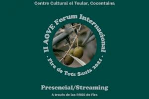 El II AOVE Fòrum Internacional Fira de Cocentaina 2021 s’inicia hui amb una jornada sobre els beneficis de l'oli d'oliva verge extra en la salut i la gastronomia