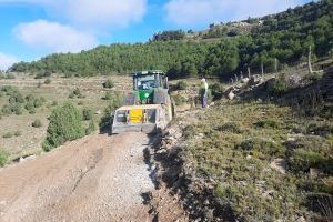 Se inician las mejoras y reparaciones de caminos rurales de Morella afectados por el temporal Filomena