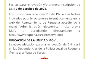 Nueva fecha en octubre para la renovación del DNI