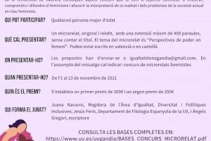 L’Ajuntament de Gandia i la Universitat de València convoquen el primer concurs de micorelats feministes