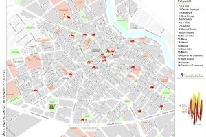Mapa faller de Borriana: programa la teua ruta per les Falles de 2021