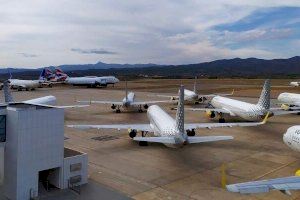 El aeropuerto de Castellón recibe 40 aviones para su preservación y mantenimiento este invierno