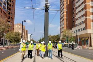 La Generalitat inicia la instalación de los primeros 1.000 metros de catenaria de la futura Línea 10 de Metrovalencia