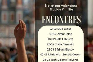 La Biblioteca Valenciana obri el cicle 'Encontre d'escriptors' amb Blue Jeans i el tanca amb Elísabet Benavent