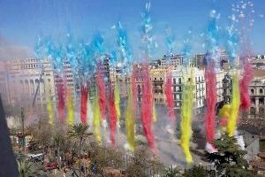 Valencia organiza siete disparadas pirotécnicas para celebrar el 9 d'Octubre