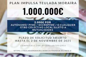 Abierto el plazo de solicitud de ayudas Plan Impulsa de Teulada Moraira, para el cual se ha destinado un millón de euros