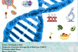 El 23 d'octubre, I Jornada de Biologia de la Nutrició del Col·legi Oficial de Biòlegs de la Comunitat Valenciana