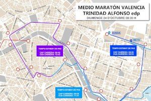 La Mitja Marató provocarà importants talls de trànsit el diumenge al matí a València