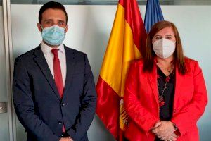 El alcalde de Sagunto, Darío Moreno, se ha reunido esta mañana con la secretaria General de Innovación del Estado, Teresa Riesgo Alcaide