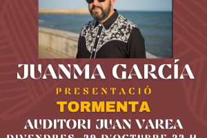 El burrianense Juanma García presenta este viernes ‘Tormenta’ en el Juan Varea