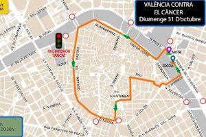 Talls al trànsit carrera València contra el càncer