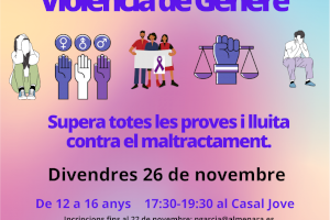 La regidoria de Joventut d’Almenara organitza per al divendres 26 de novembre una gimcana contra la violència de gènere