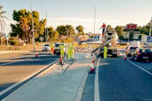 La Conselleria de Obras Públicas realiza trabajos para la mejora de la seguridad vial en la CV-70 en La Nucía y Benidorm