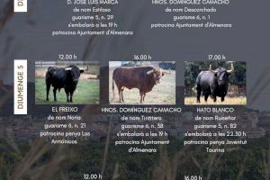 Almenara presenta el cartell taurí per a la recuperació dels bous al carrer entre el 4 i el 6 de desembre