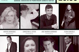 L'Associació Parkinson Gandia Safor celebrarà a Oliva la seua Gala Líria Solidària, amb 6 de les veus més importants del panorama musical valencià, el pròxim 21 de novembre