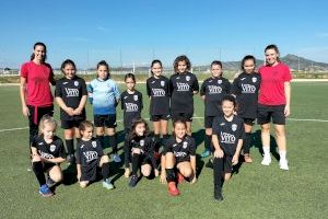 El equipo femenino de Futbol-8 del Ciutat de Xàtiva gana su primer partido ante la UE Alberic