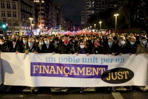 Los valencianos se movilizan por una financiación justa con manifestaciones en las tres capitales