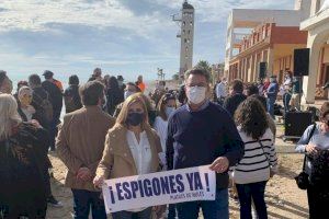 El PPCS participa en la concentración para reclamar protección de la costa de Nules y exige la inversión "que el PSOE niega" en 2022