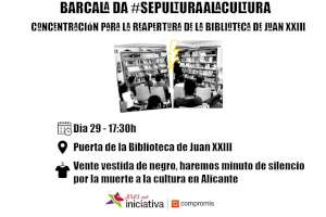 Joves amb Iniciativa - Compromís denuncian el abandono de las bibliotecas y salas de lectura en el ciudad de Alacant