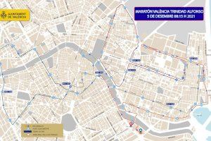 Consulta els talls de trànsit aquest diumenge per la Marató de València