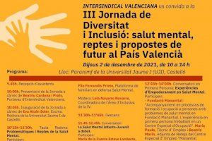 Jornada a Castelló sobre Salut Mental amb motiu de la setmana internacional de la Diversitat Funcional