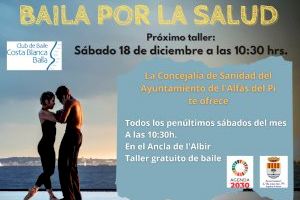 La concejalía de Sanidad te invita mañana sábado al taller gratuito de baile en la playa de l'Albir